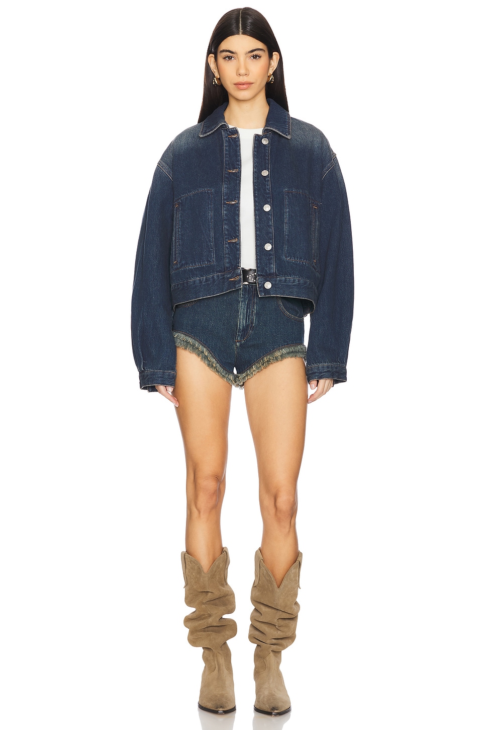 Isabel Marant Josephine Jacket in Faded Blue | REVOLVE