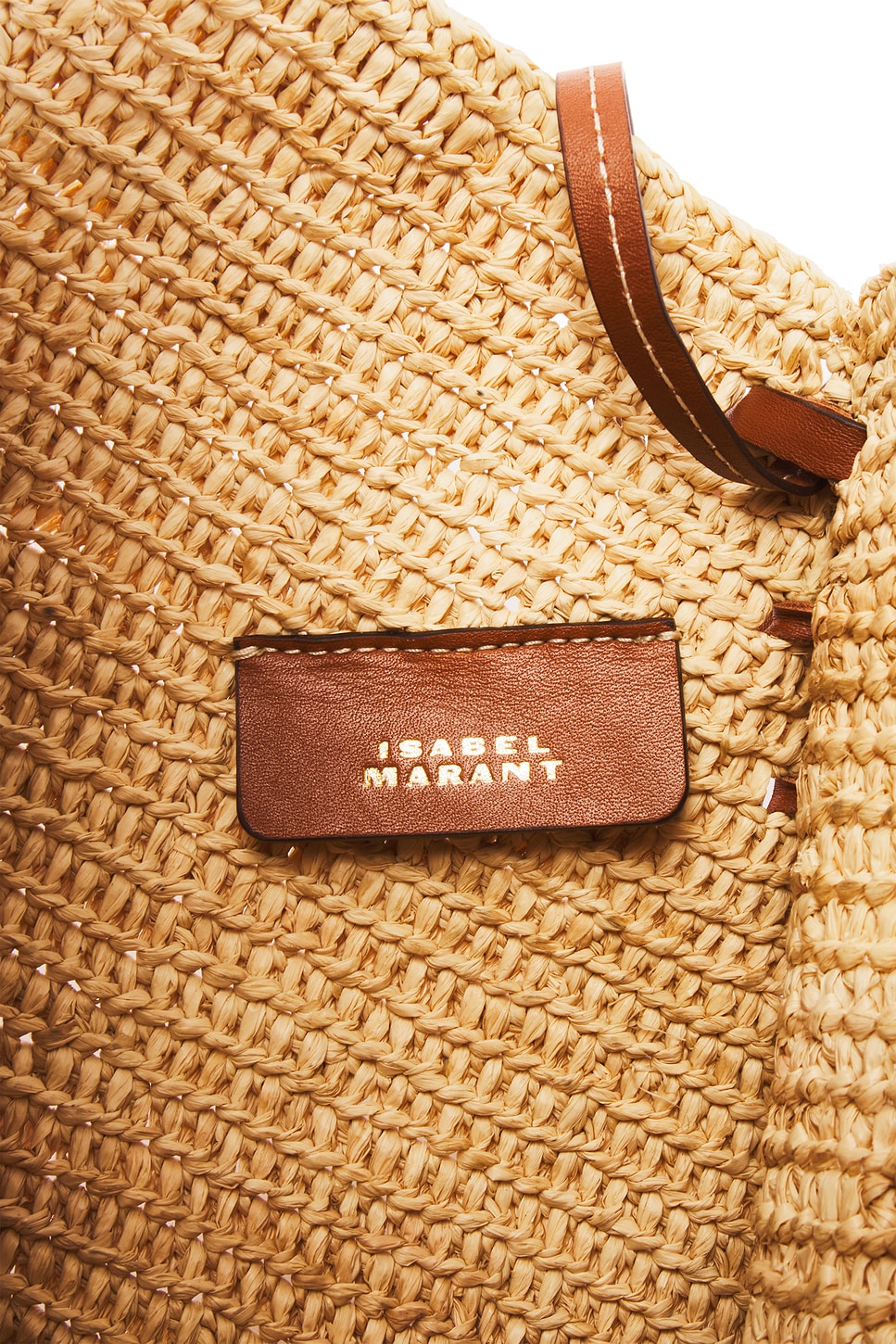 Isabel Marant Tampa Mini Bag in Natural & Cognac | REVOLVE