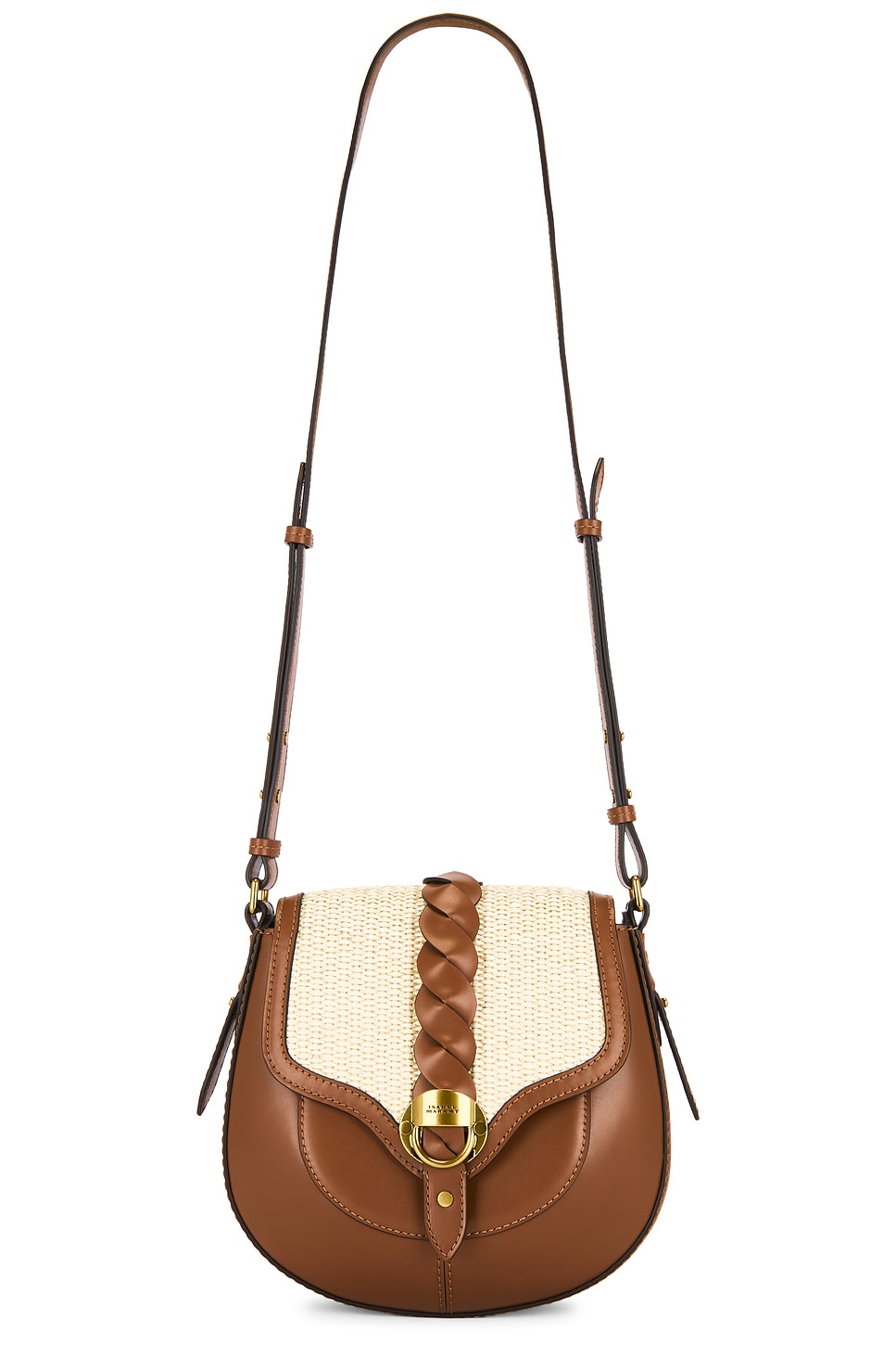 Isabel Marant Altay Small Crossbody Bag in Cognac & Natural | REVOLVE