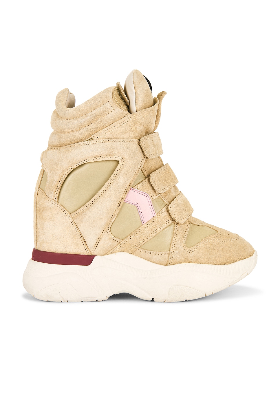 Isabel Marant Balskee Sneaker in Beige & Pink | REVOLVE