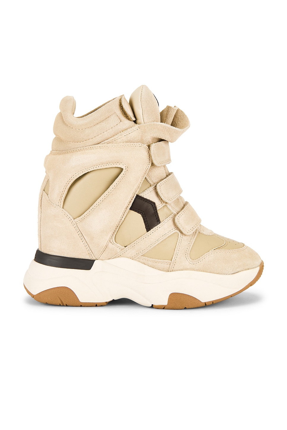 Isabel Marant Balskee Sneaker in Ecru & Chocolate | REVOLVE
