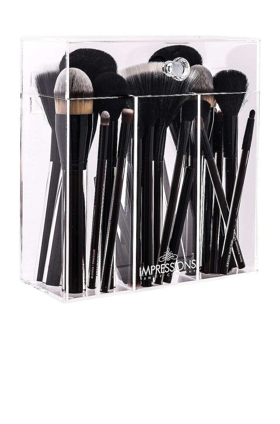 Impressions Vanity Diamond Collection Brush Holder In Clear Revolve