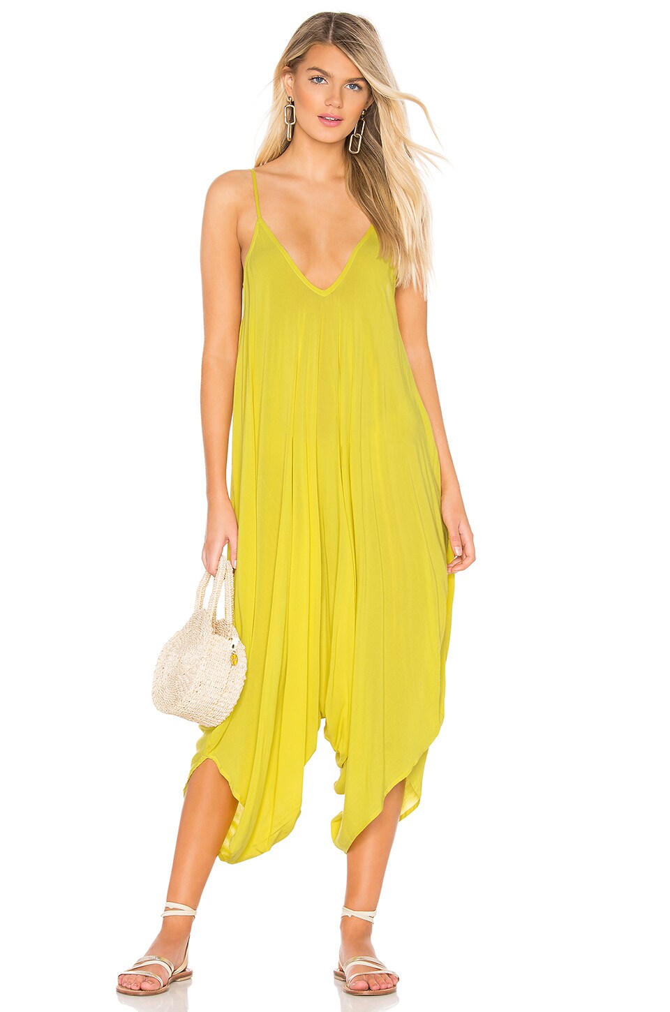 Indah Ivory Harem Jumpsuit in Citrus 