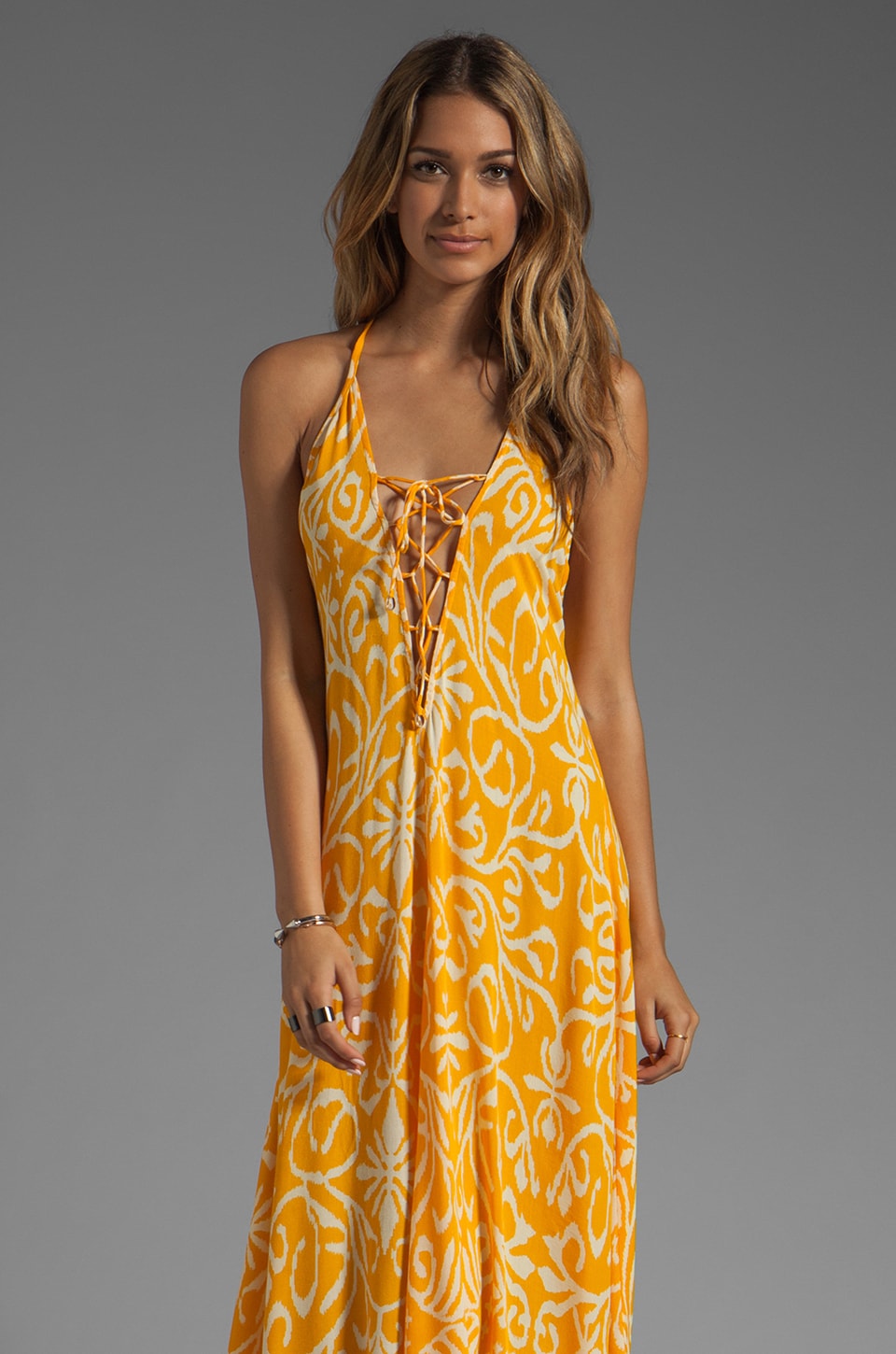 revolve yellow lace dress