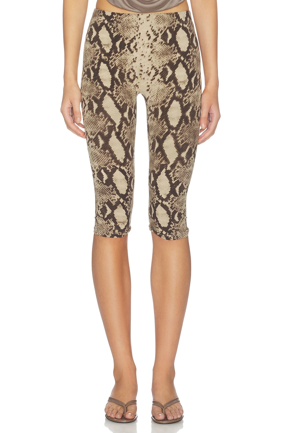 Printed High Waisted Capri Pant
