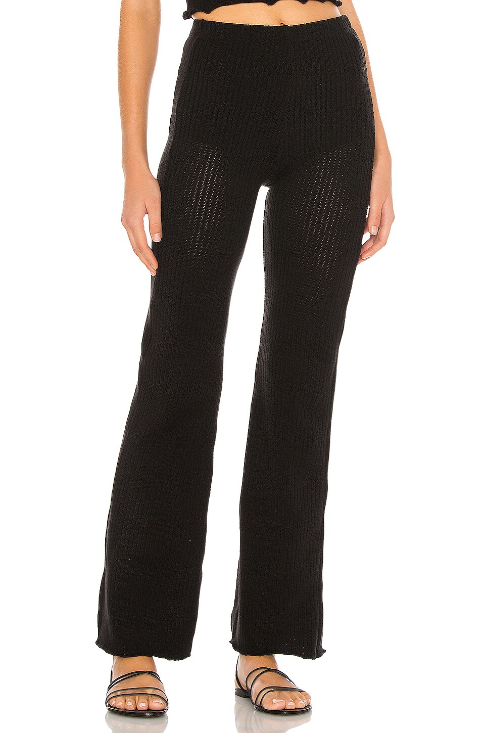 Indah Sneak Knit Long Lounge Pant in Black