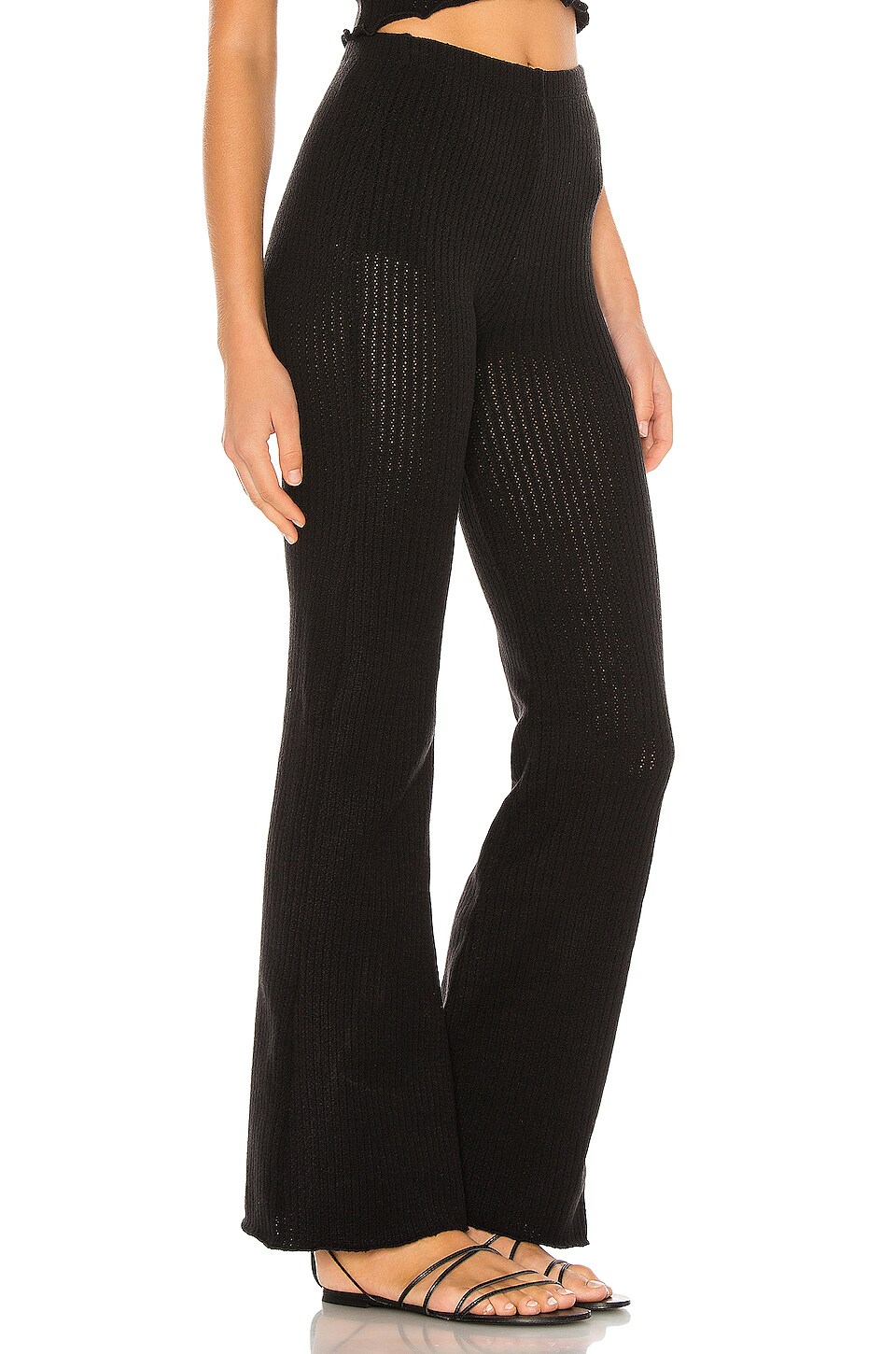 Indah Sneak Knit Long Lounge Pant in Black