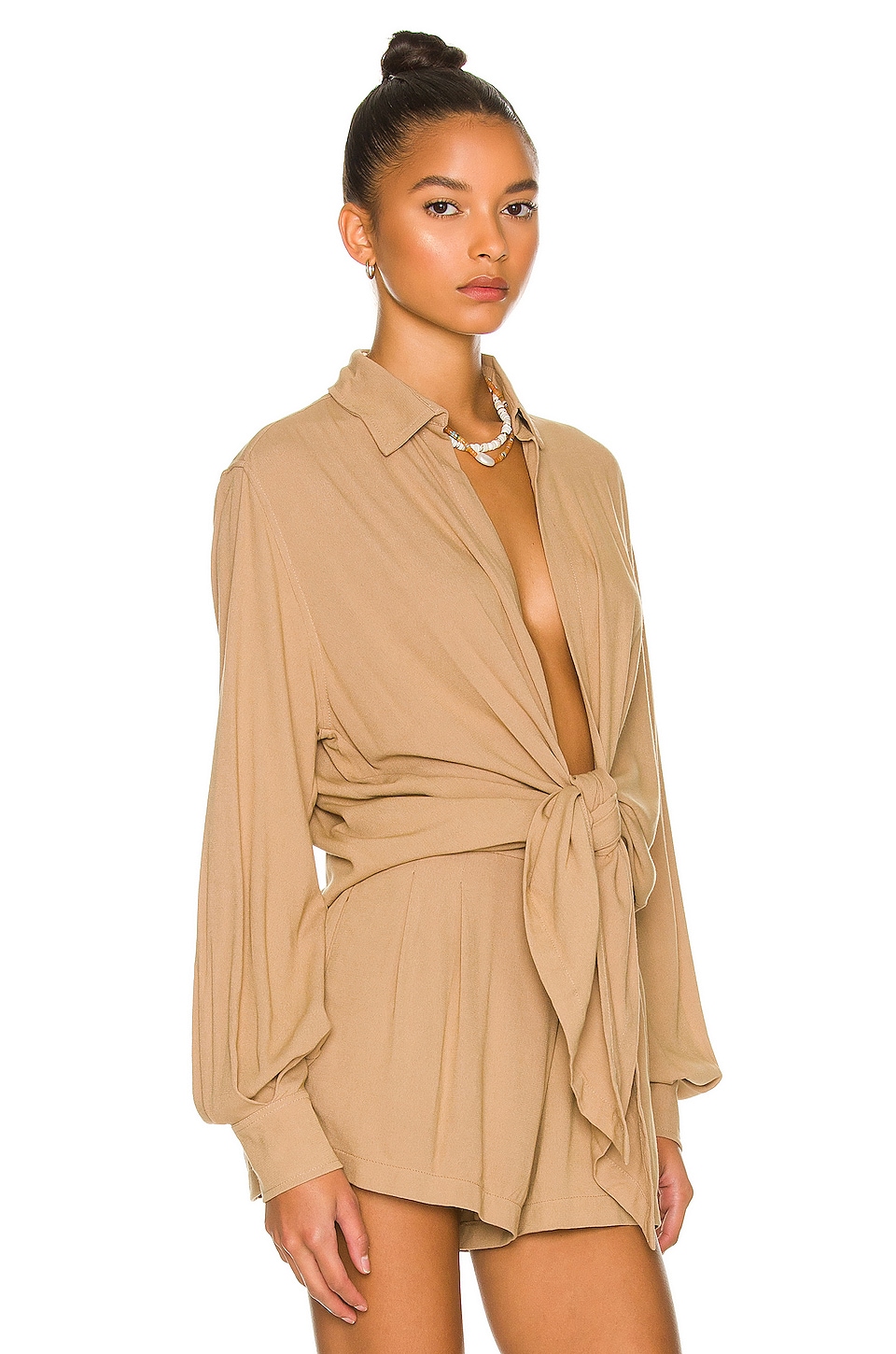 Indah Tilda Tie Top in Mocha