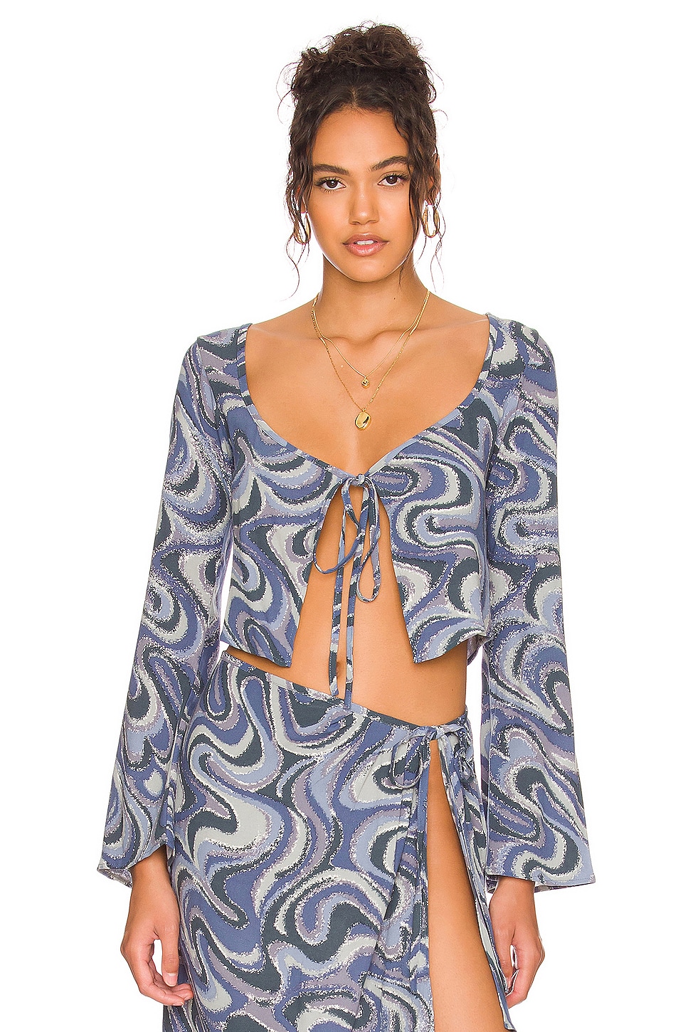 Indah India Blouse in Imagine Blue