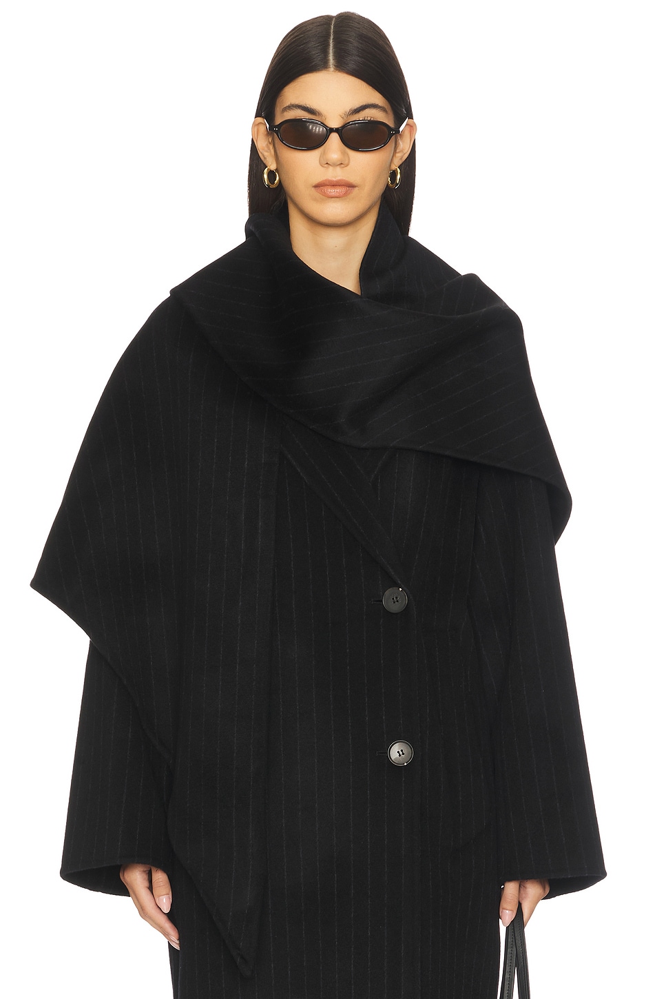 Ivy Oak Ariana Head Scarf in Dark Navy Pinstripes | REVOLVE