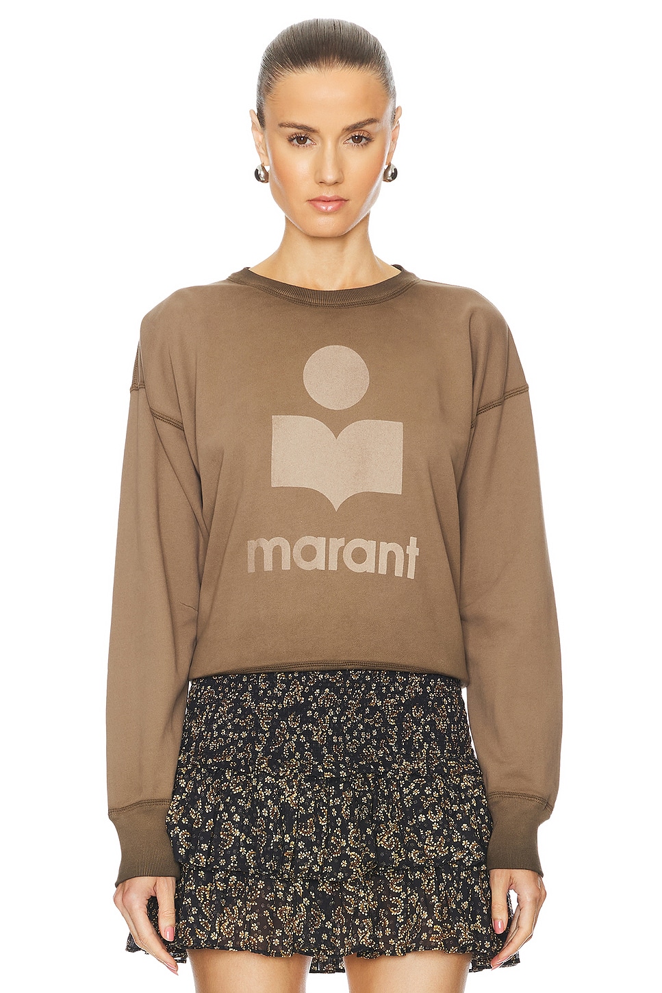 Isabel Marant Etoile Mobyli Sweatshirt in Khaki REVOLVE