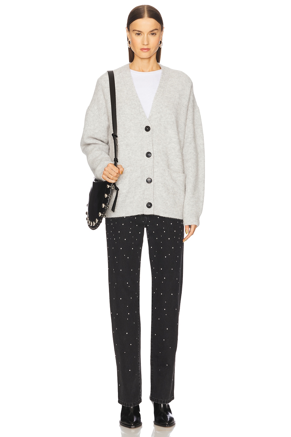 Isabel Marant Etoile Eborah Cardigan in Light Grey | REVOLVE