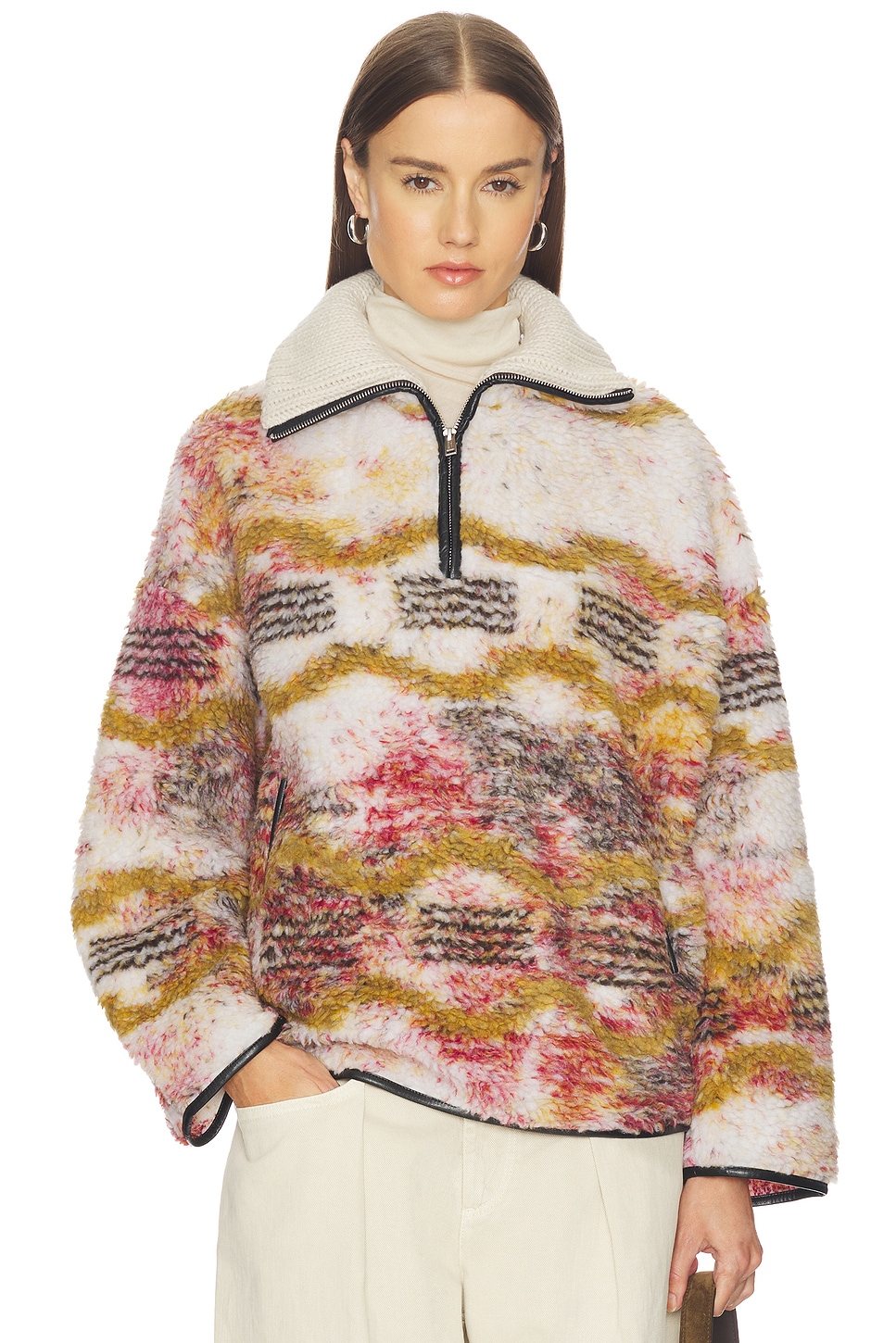Isabel Marant Etoile Marner Jacket in Ecru & Ochre | REVOLVE