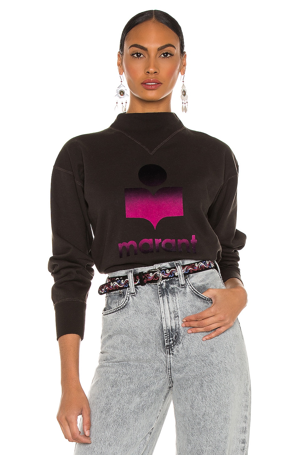 Isabel Marant Etoile Moby Sweatshirt in Faded Black | REVOLVE
