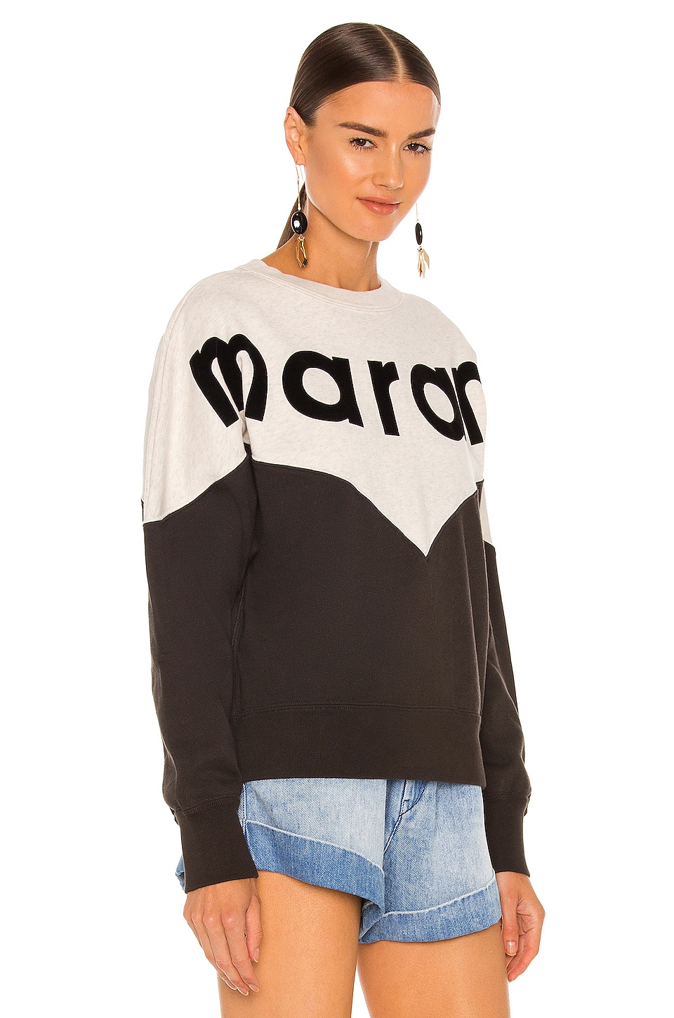 Isabel Marant Etoile Houston Sweatshirt in Faded Black | REVOLVE