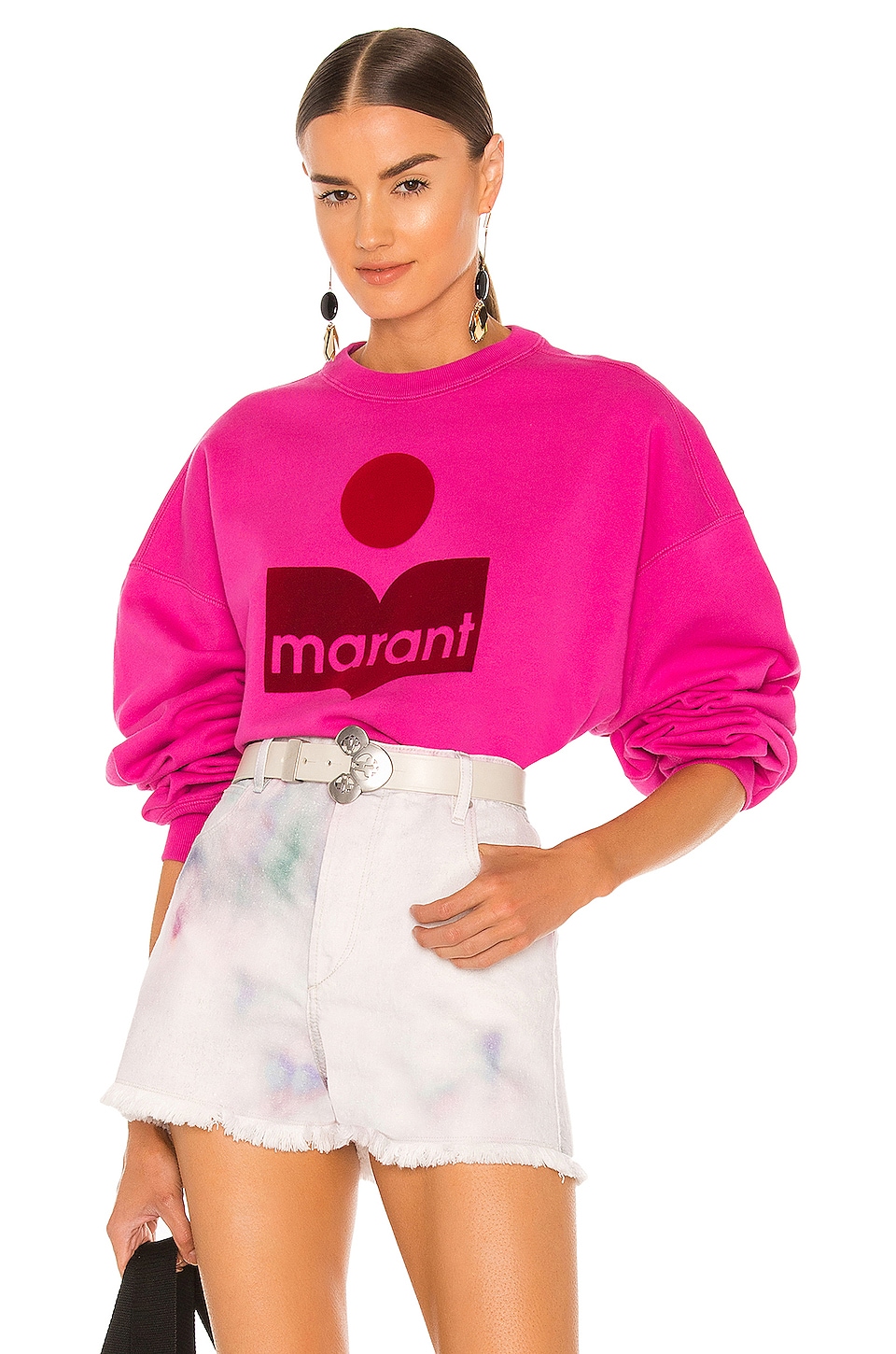 matron Tilintetgøre stang Isabel Marant Etoile Mindy Sweatshirt in Neon Pink | REVOLVE