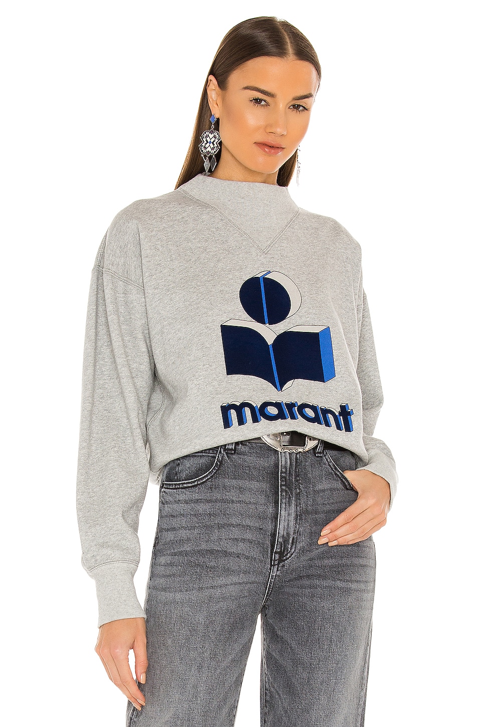 Isabel Marant Etoile Moby Sweatshirt in Grey | REVOLVE