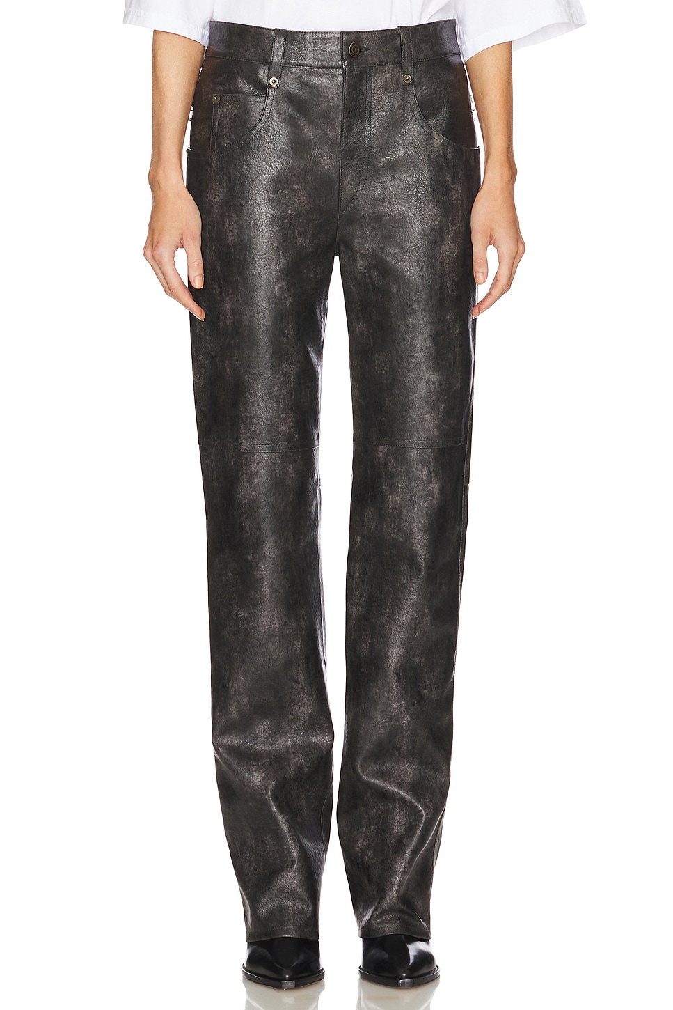 【日本製】 Isabel Faded - フェイクレザーパンツ CORALEA Etoile Marant パンツ