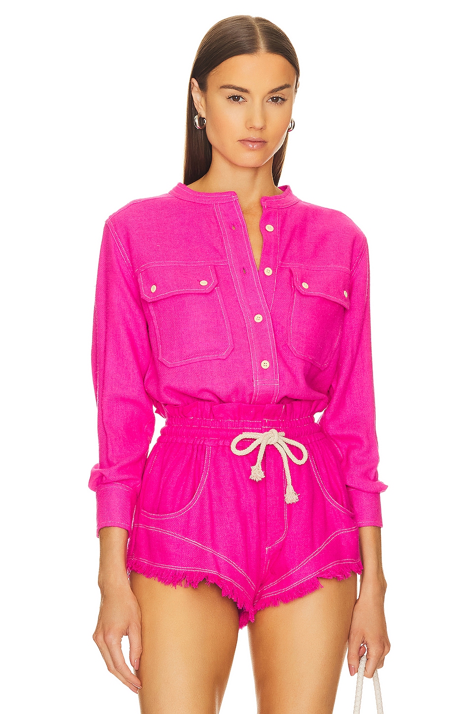 Isabel Marant Etoile Tecoyo Top in Neon Pink | REVOLVE