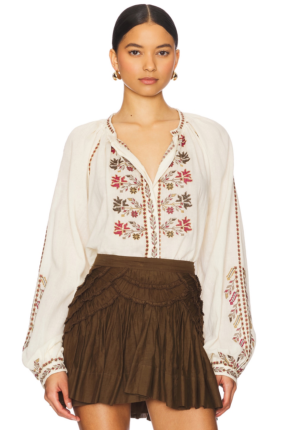 Isabel Marant Etoile Lynne Top in Ecru | REVOLVE