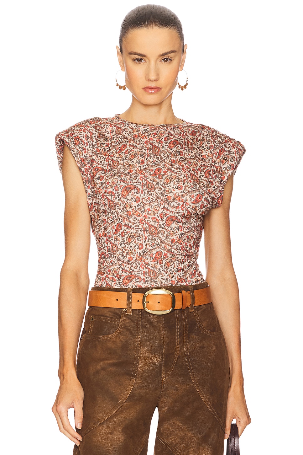 Isabel Marant Etoile Devani Top in Rust | REVOLVE