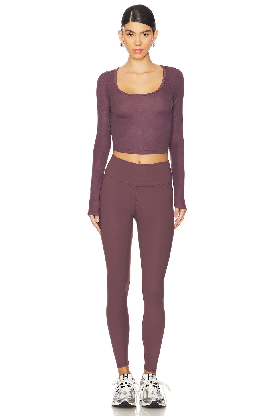 IVL Collective Long Sleeve Cropped Scoop Neck Top thumbnail