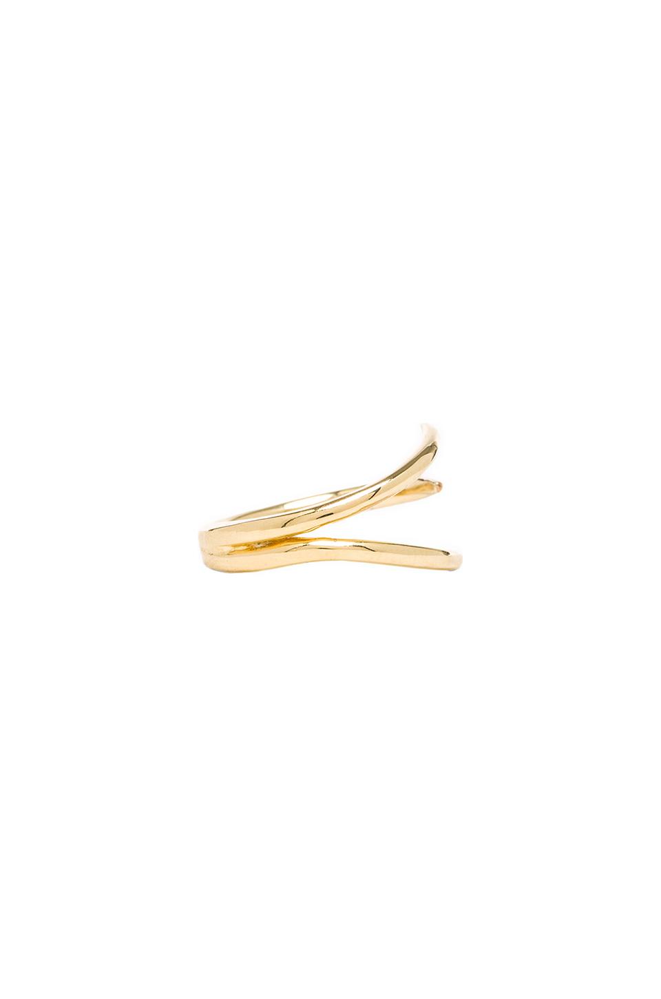 Jacquie Aiche Double Claw Ring in Vermeil Yellow Gold