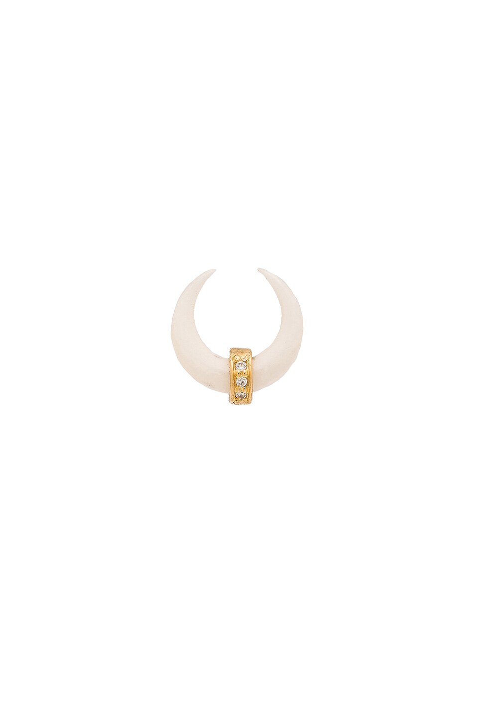Jacquie Aiche Single Bone Horn Stud Earring In Gold Revolve Jacquie Aiche Single Bone Horn Stud