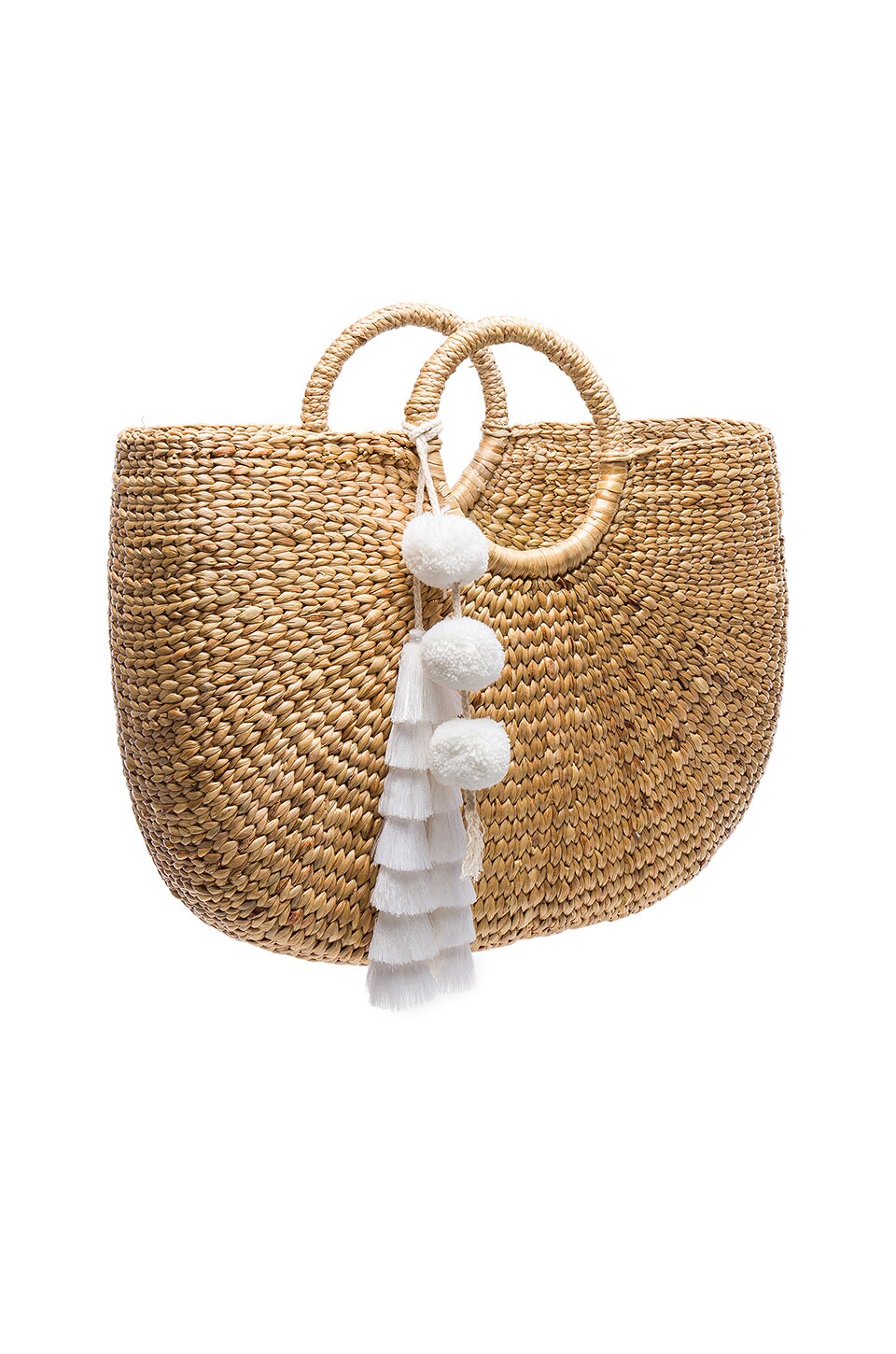 JADEtribe Large Basket Tote in White REVOLVE