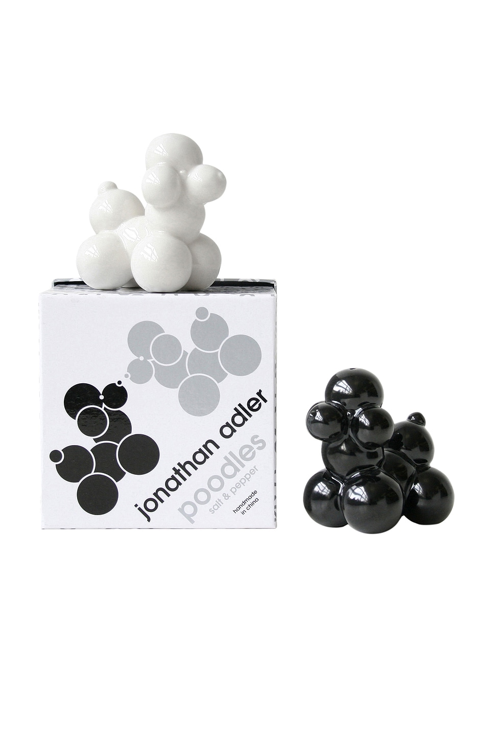 Jonathan Adler Poodle Salt & Pepper Set in Black & White | REVOLVE