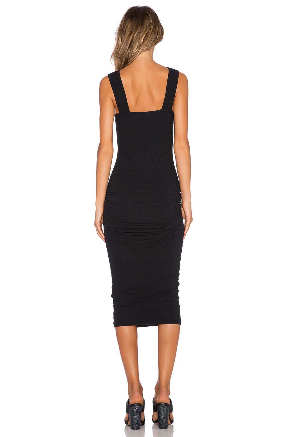 James Perse Open Back Skinny Dress In Black Revolve