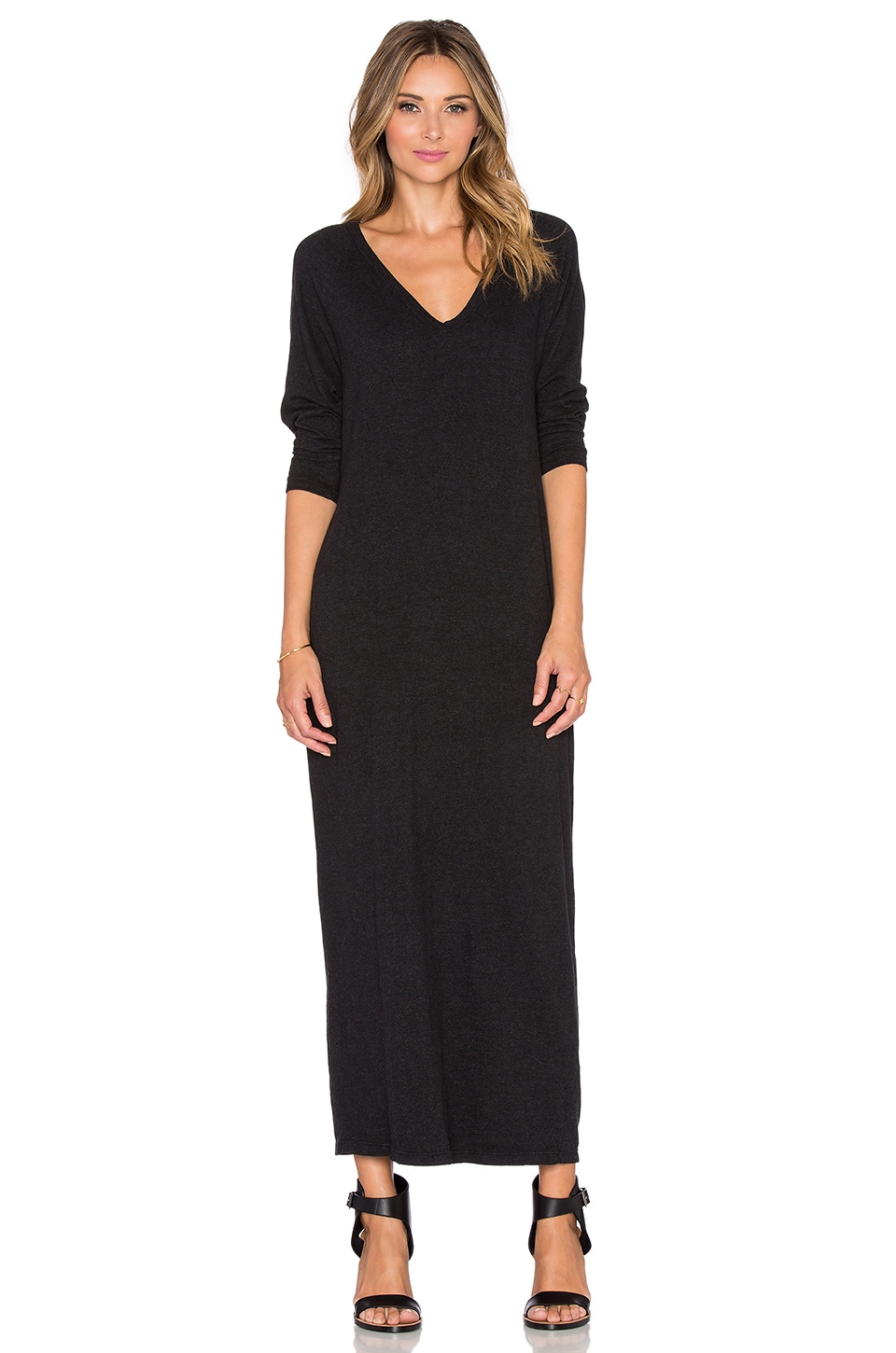 James Perse Raglan Dolman Dress in Black | REVOLVE