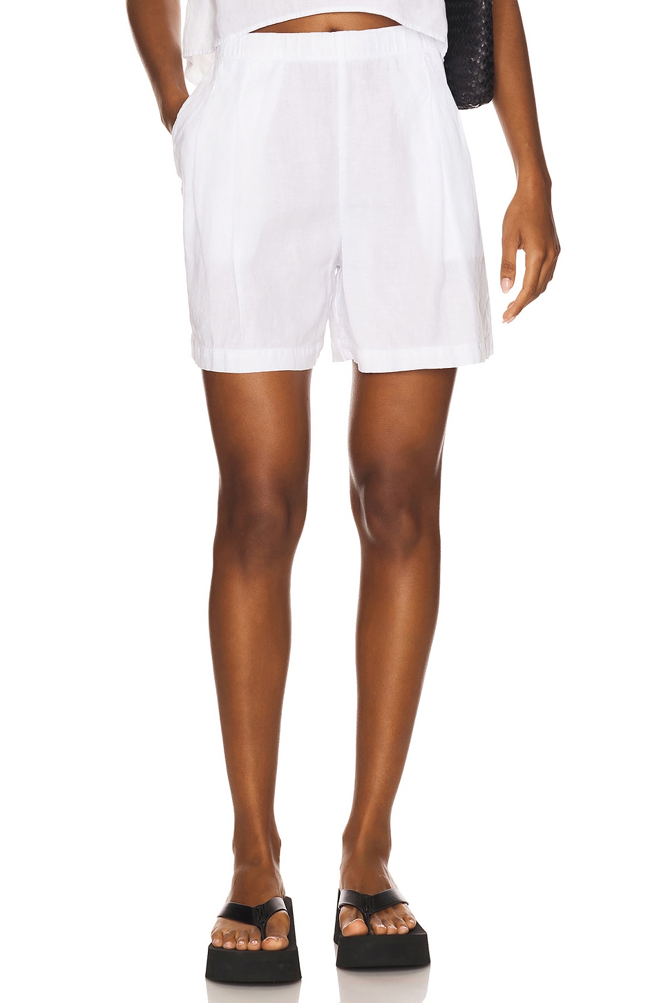 Lightweight Linen Elastic Short - Thumbnail 1