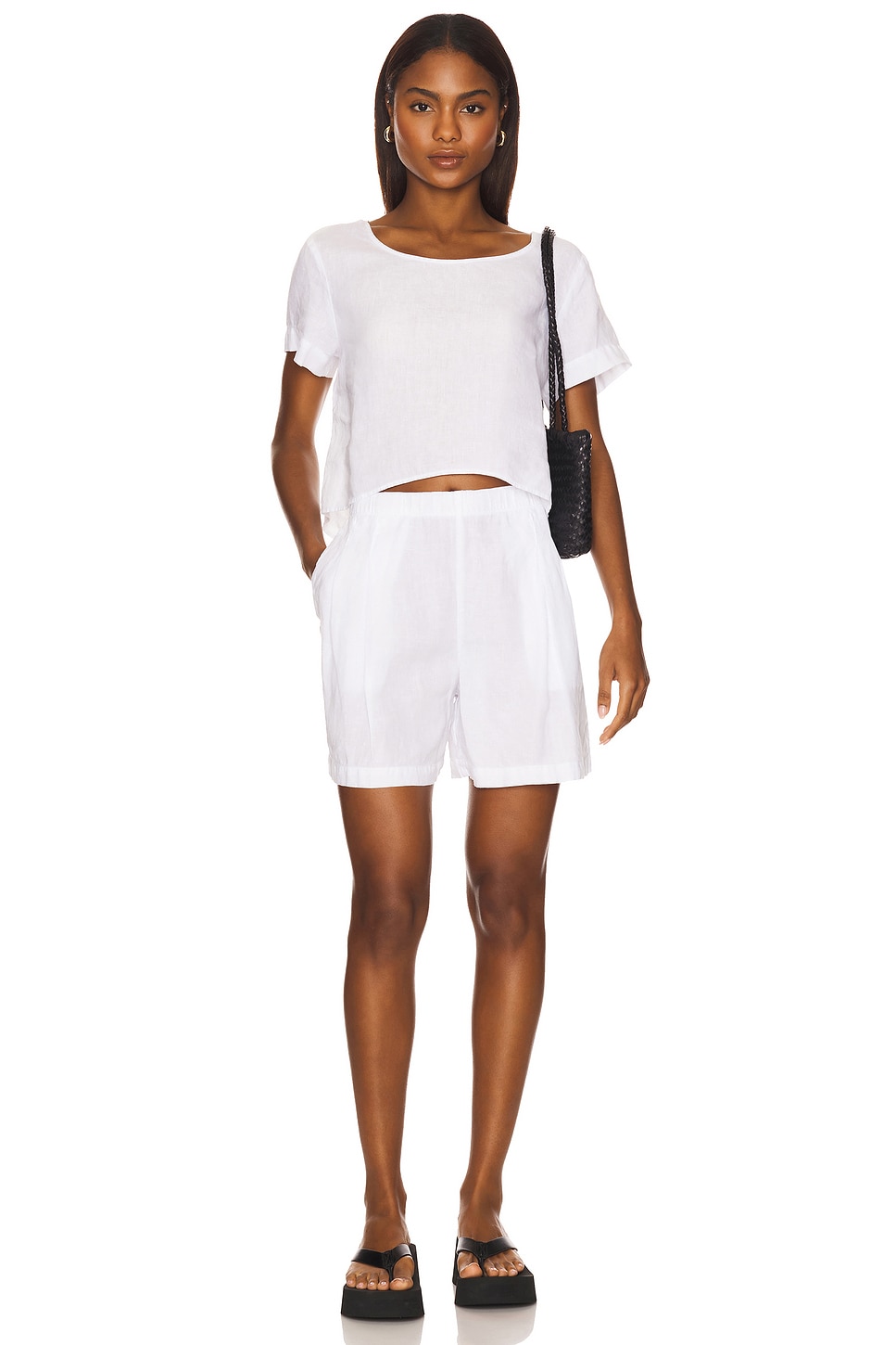 Lightweight Linen Elastic Short - Thumbnail 5