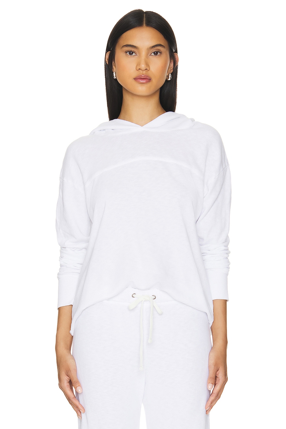 James Perse Hooded Sweat Top White REVOLVE