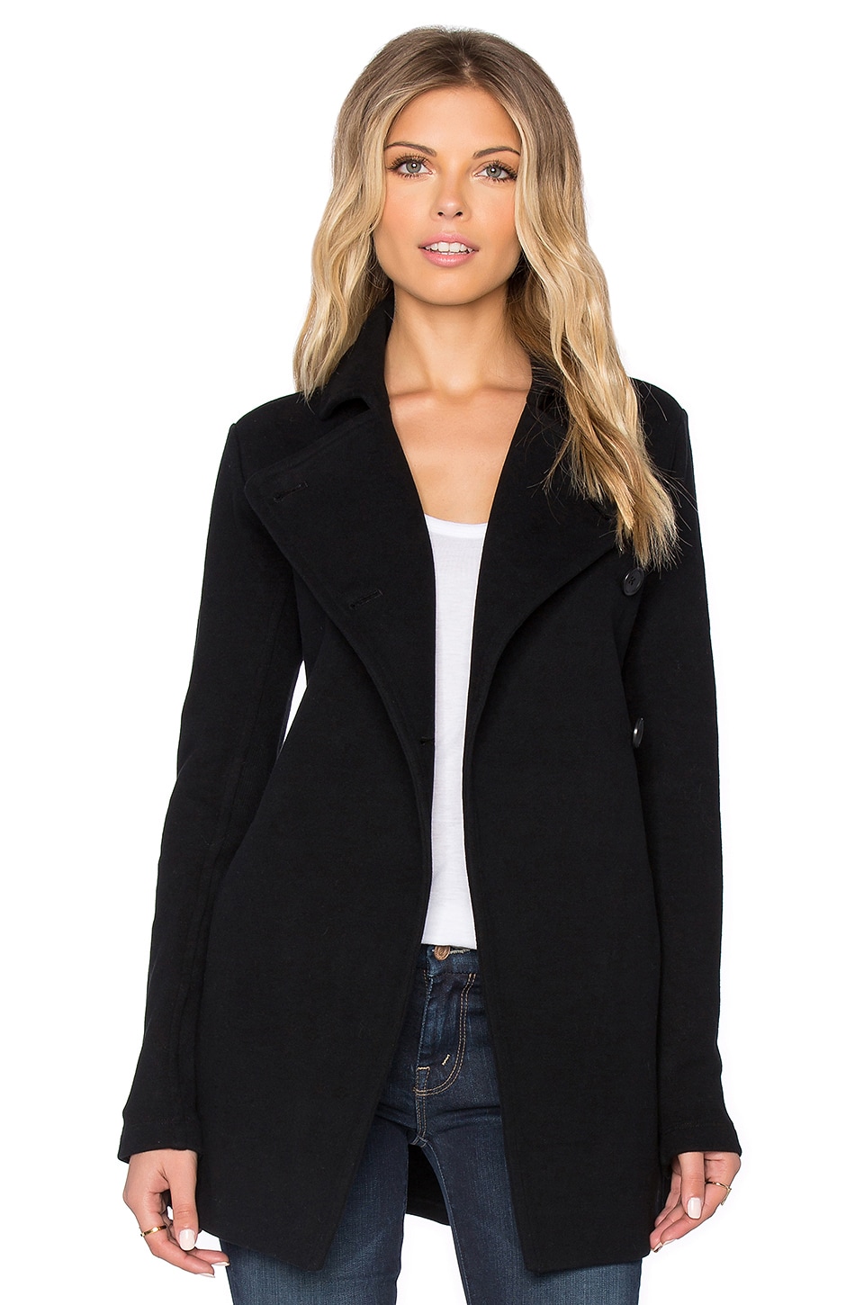 James Perse Asymmetrical Military Jacket in Black | REVOLVE