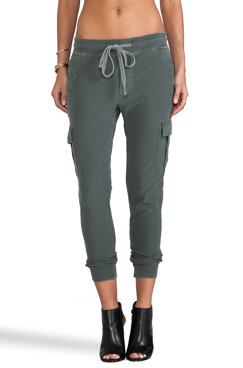 James Perse Knit Twill Cargo Pant in Jungle | REVOLVE