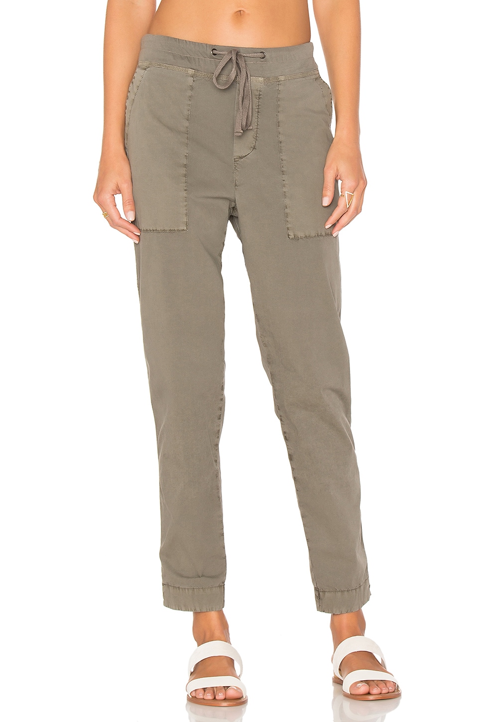 James Perse Tapered Pull On Pant in Ammo | REVOLVE