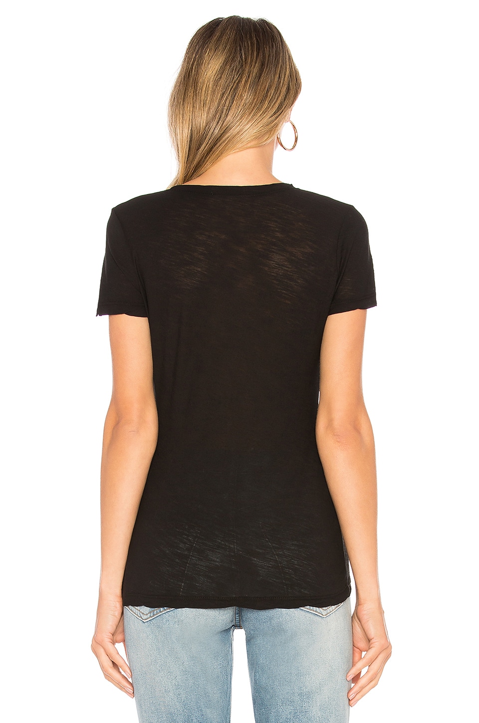 James Perse Casual V Neck Tee with Reverse Binding thumbnail