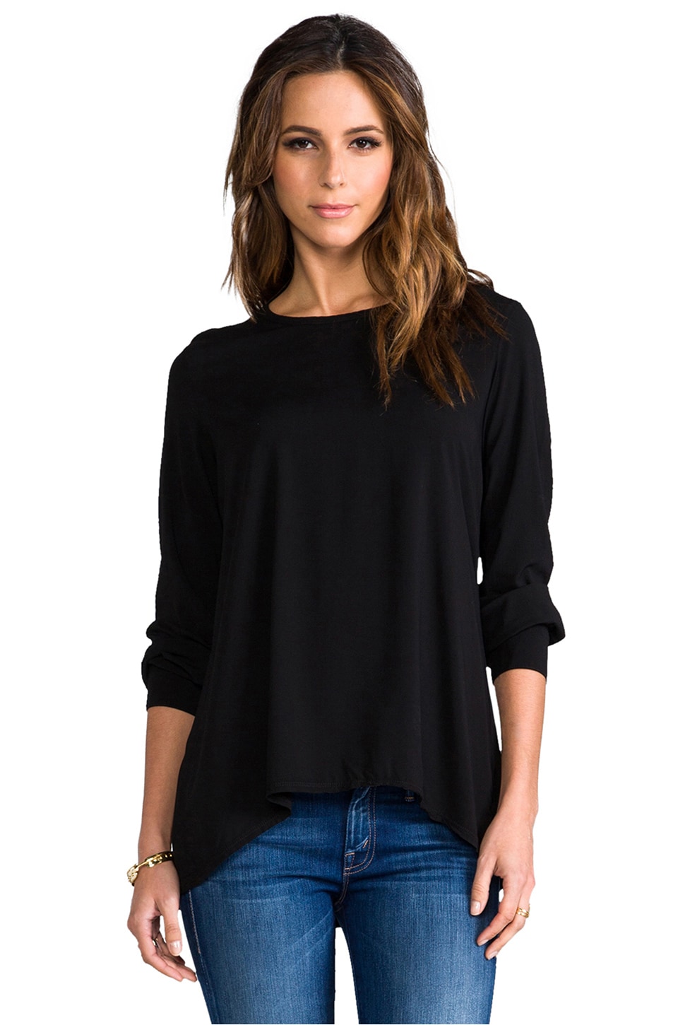 James Perse Artist Blouse in Black | REVOLVE