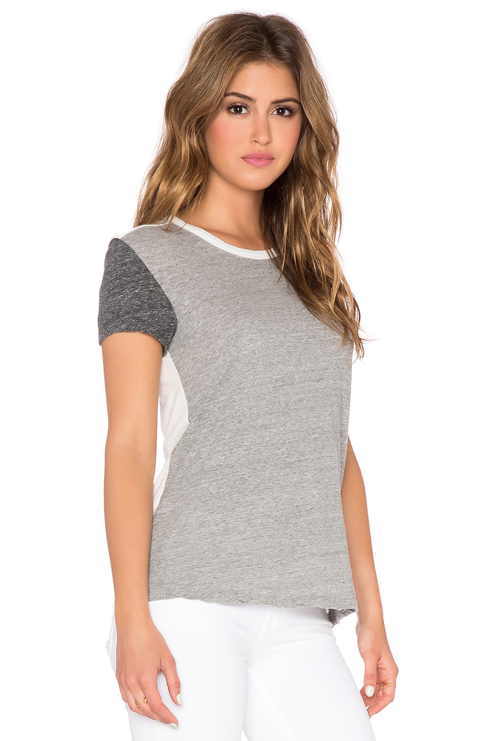 james perse t恤 – heather grey & white & heather charcoal | r