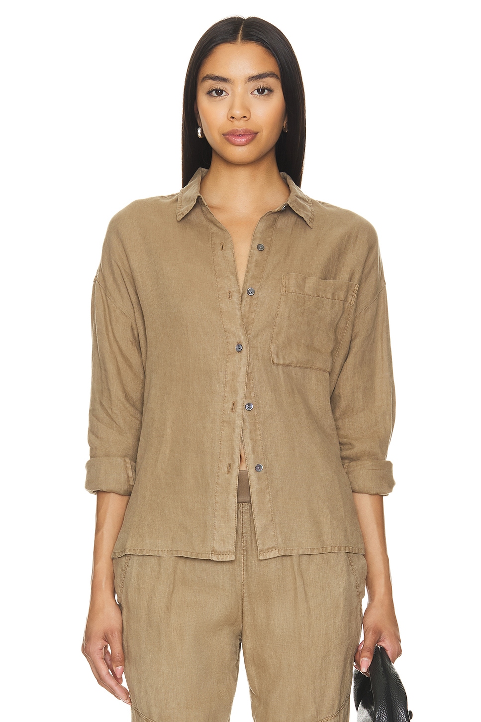 Retailer James Perse button-up blouse from Revolve