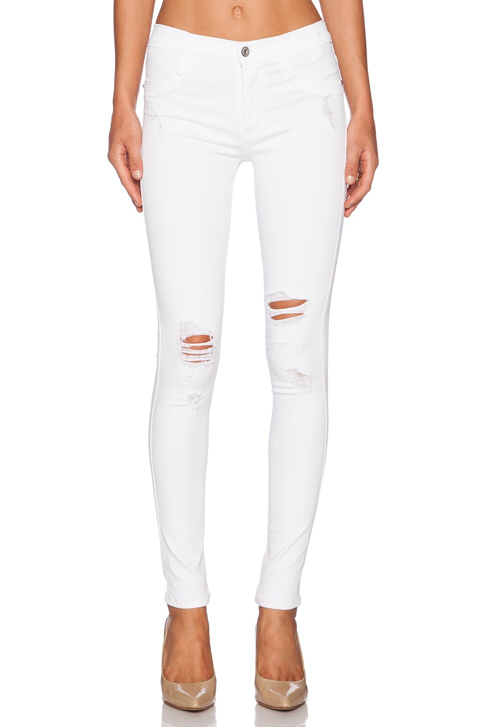 James Jeans James Twiggy Ultra Flex Legging in White Clean Distressed ...