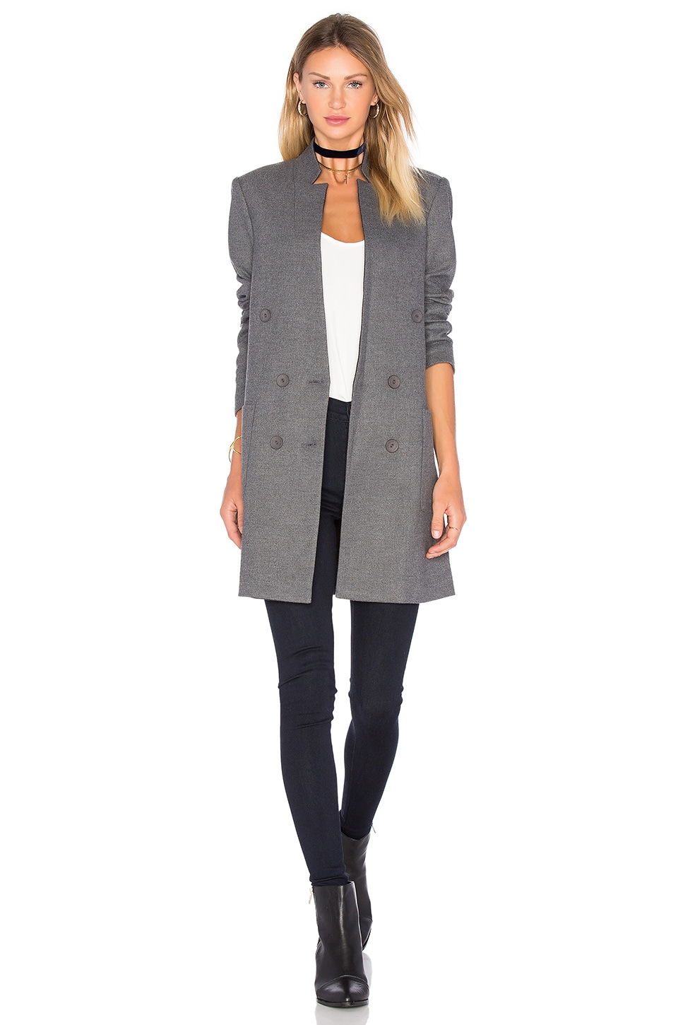 James Jeans Patch Pocket Straight Blazer in Brushed Charcoal | REVOLVE