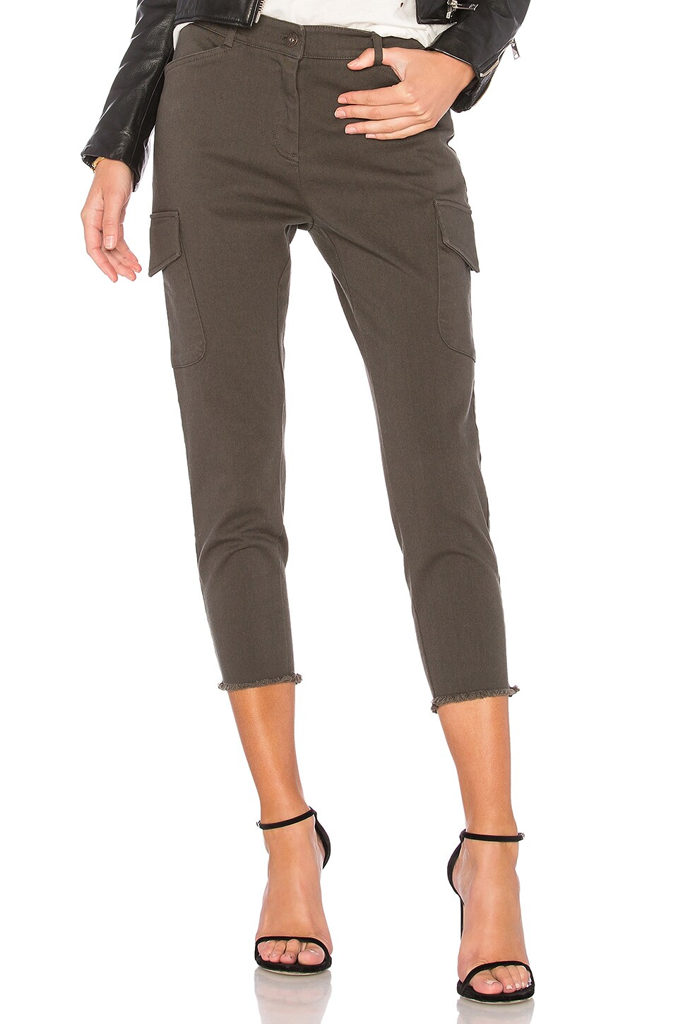 James Jeans Frankie Boyfriend Cargo in Army REVOLVE