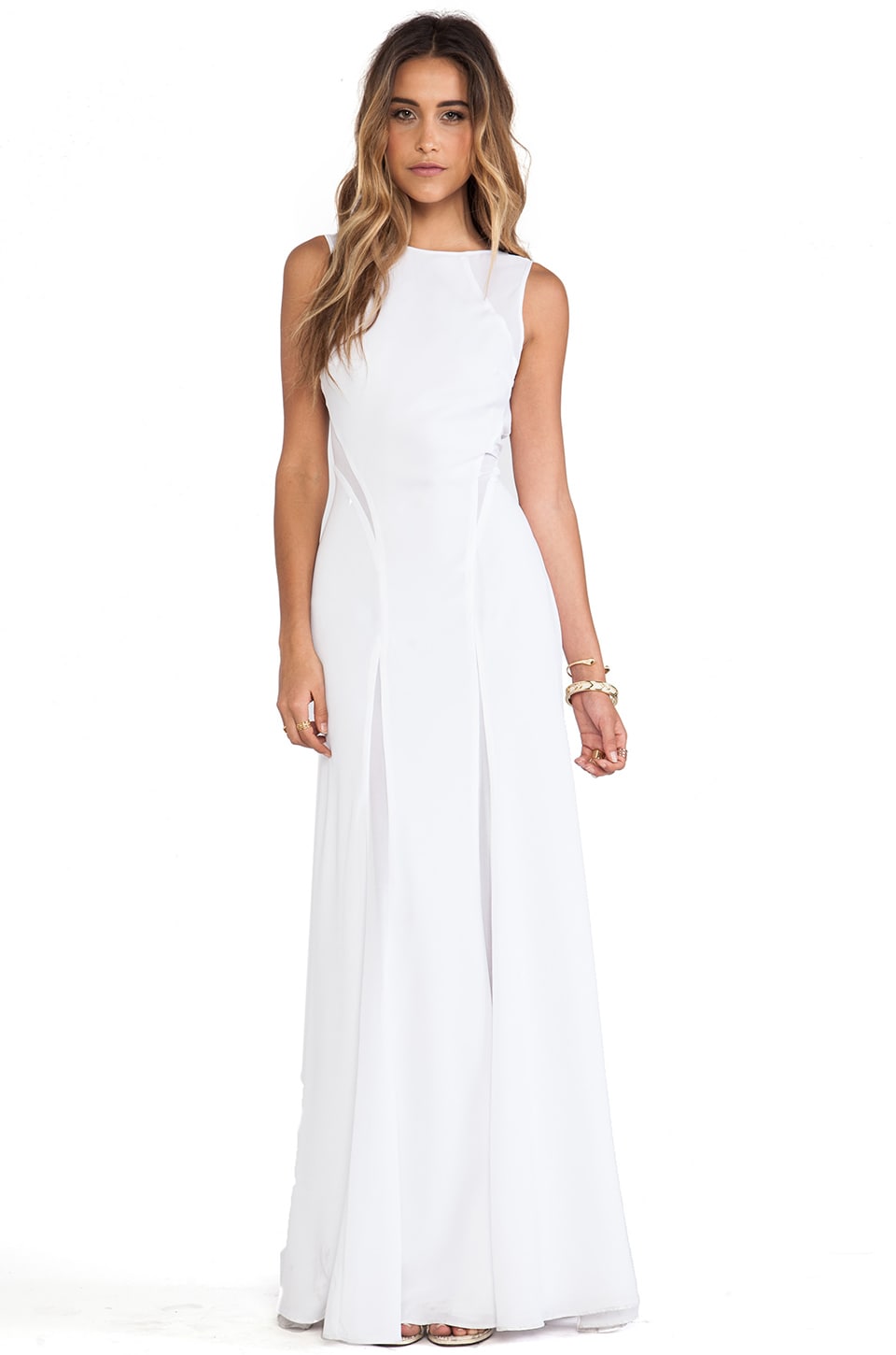 JARLO Diamond Dress in White