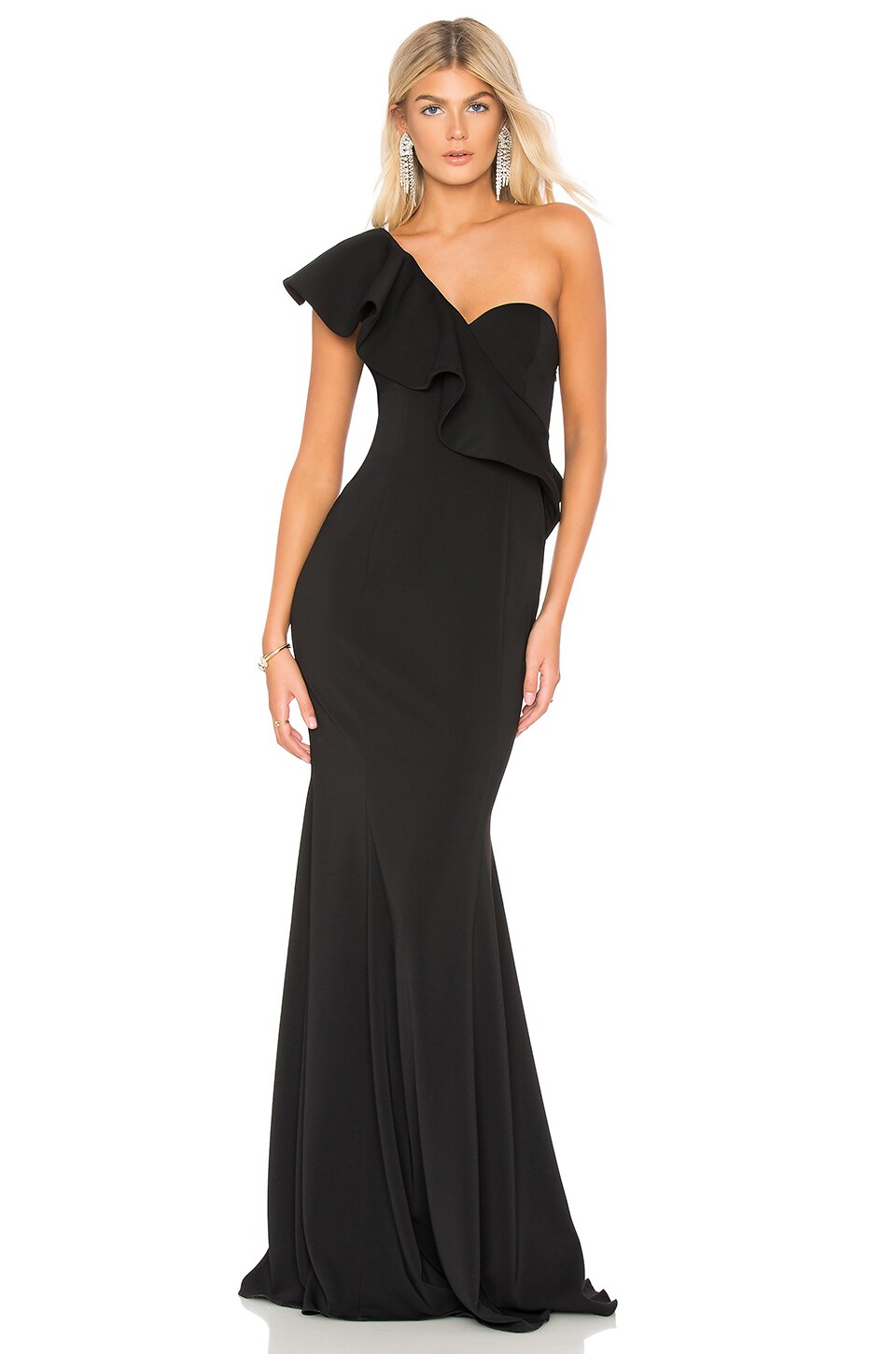 revolve black gown