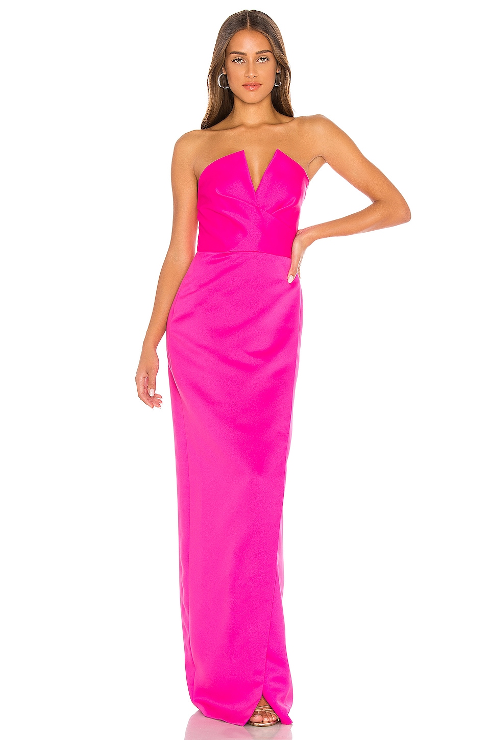 jay godfrey hot pink dress