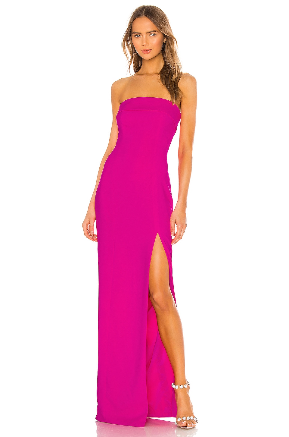 Jay Godfrey Oliver Gown in Bright Fuchsia REVOLVE