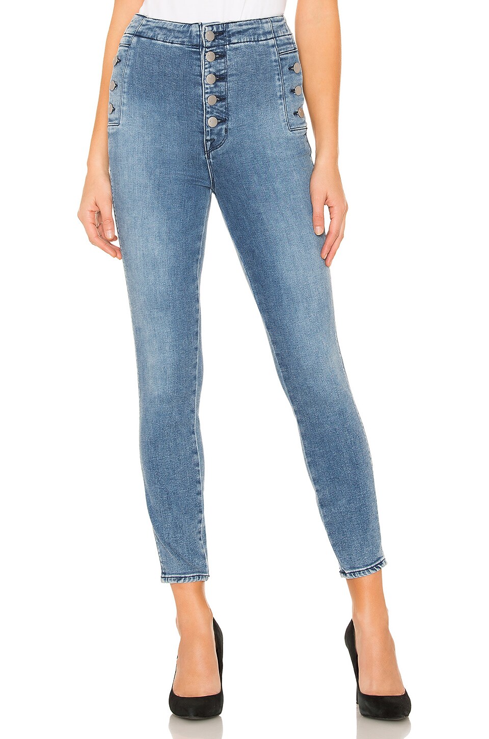 J Brand Natasha Sky High Crop Skinny Jeans In Meteor ...